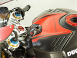 Carbonworld tank cover with key protection Carbon Fiber Ducati Panigale V4
